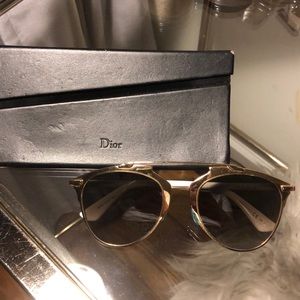 Dior gold sunglasses
